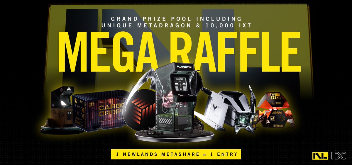 Planetix0's tweet photo. 🔥 MEGA RAFFLE 🔥
🏆 48H #raffles
💛 Enter with NL MetaShares ☀️
👇 Check out some of the prizes
🦄 Tell us How many you minted?! https://t.co/pWMV6Eancq