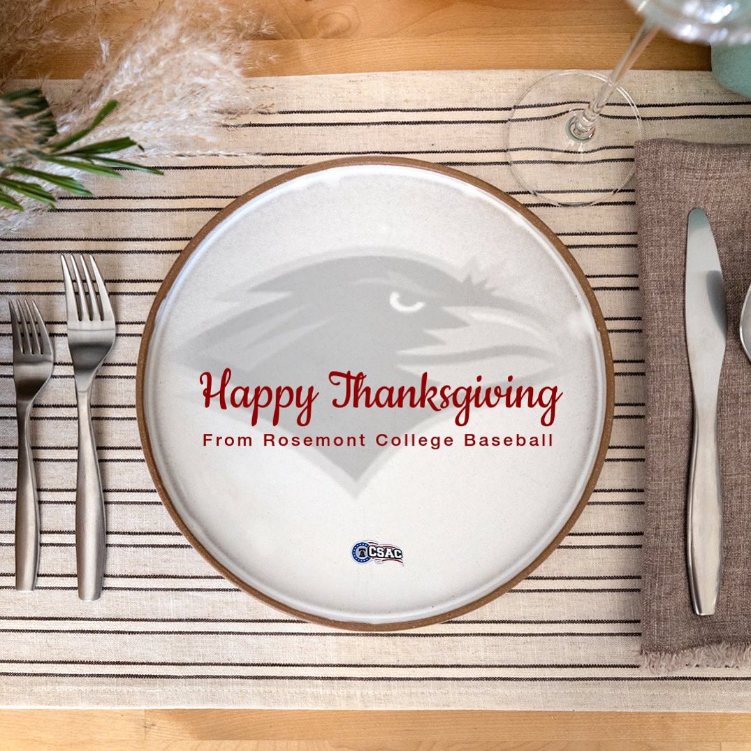 RosemontBase's tweet photo. Happy Thanksgiving to all family and friends. We are thankful for all of our players, coaches, and fans! We hope everyone enjoys their holiday! #MontUp #ForTheFlock https://t.co/2dS8tUEE6r