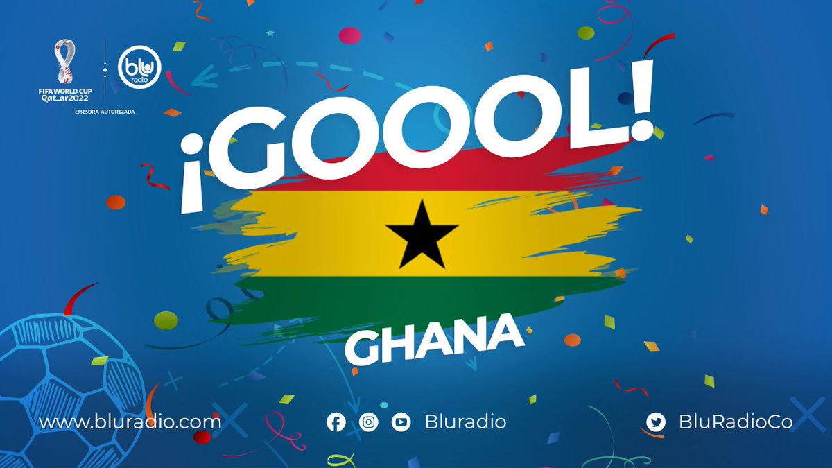 blogdeportivo's tweet photo. @selecaoportugal @GhanaBlackstars @BluRadioCo #Min73 ¡Goooooooooooooool! ⚽ 

André Ayew anota para Ghana e iguala el marcador en el estadio 974 #Qatar2022

Portugal (@selecaoportugal) 🇵🇹 1 - 1 Ghana (@GhanaBlackstars) 🇬🇭 

Conéctese con la transmisión del equipo deportivo de @BluRadioCo » https://t.co/CiEZ3bKwPi « https://t.co/kighy3SV33