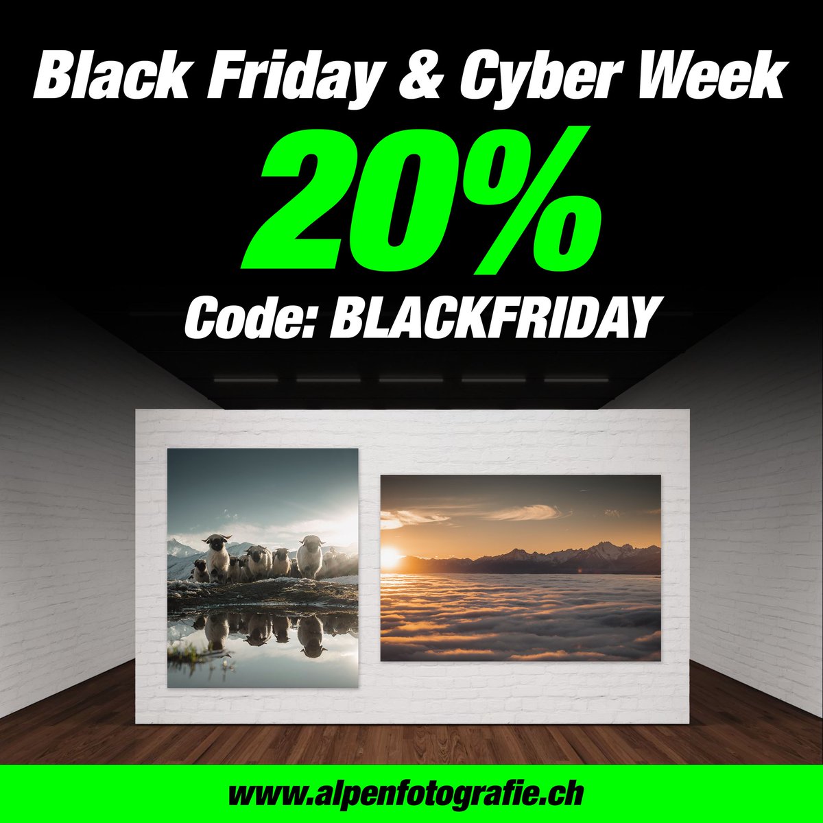 💥 #BlackFriday &amp; #CyberWeek bis 02.12. 💥
20% auf alle #Wandbilder alpenfotografie.ch
-
💥 Black Friday &amp; Cyber Week jusqu'au 02.12. 💥 20% sur tous les tableaux alpenfotografie.ch