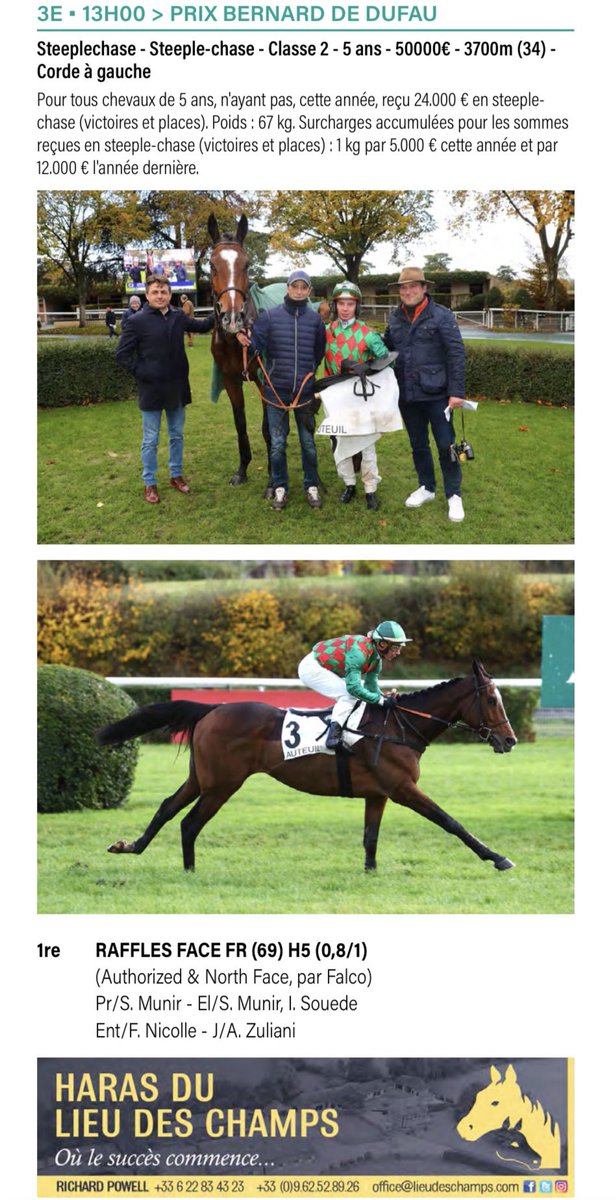 🏆Raffles Face💚❤️ wins Class 2 Prix Bernard De Dufau over chase. Congrats Owners/Breeders @simon_munir & @isouede ✔️Born, raised & spelling at LDC @EcurieNicolle @angelozuliani @BenoitGicquel