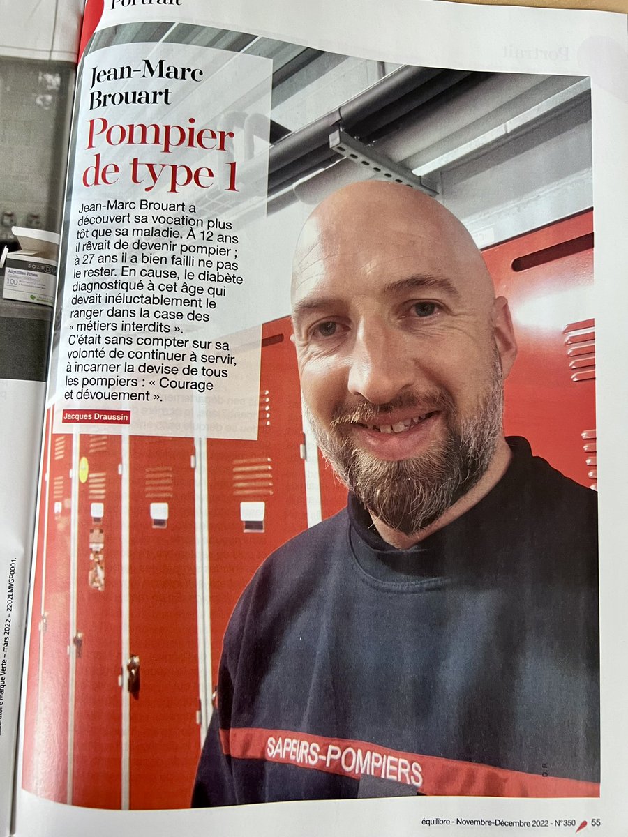 jaelissalde's tweet photo. Qui est à l’honneur du #Portrait de #Equilibre ?! 

@Boubapompier 👨‍🚒 💉👏

Un très beau témoignage 🫶

Le #diabète ne devrait jamais nous faire renoncer à nos rêves alors #merci Jean-Marc d’avoir mener ce combat des #MétiersInterdits aux côtés de la @FederationAFD🙏

#4MdeVisages https://t.co/EcRLPf7SQJ