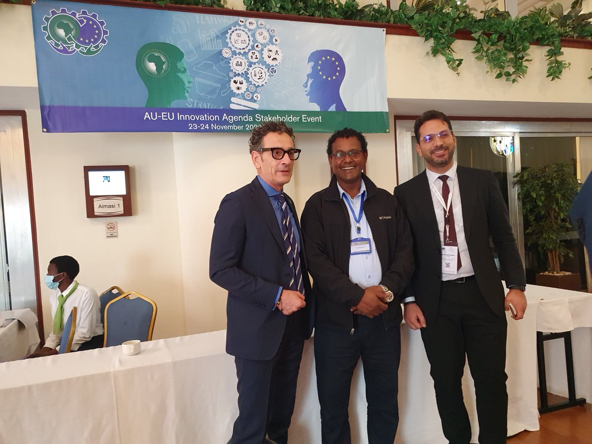 SolomonBenor's tweet photo. Glad in attending the AU-EU Innovation Agenda Stakeholder Event, held from 23-24 November in Nairobi, and meeting with @MariaCrisRusso ,@Pieroventuri, @AhmedMaalelEur, Prof Chomoram Mikeka, and Prof Sibusiso Moyo. 

#researchandinnovation #partnerships #au #eu #horizoneurope https://t.co/OeCXdPNFIW