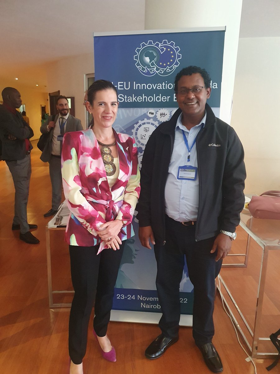 SolomonBenor's tweet photo. Glad in attending the AU-EU Innovation Agenda Stakeholder Event, held from 23-24 November in Nairobi, and meeting with @MariaCrisRusso ,@Pieroventuri, @AhmedMaalelEur, Prof Chomoram Mikeka, and Prof Sibusiso Moyo. 

#researchandinnovation #partnerships #au #eu #horizoneurope https://t.co/OeCXdPNFIW