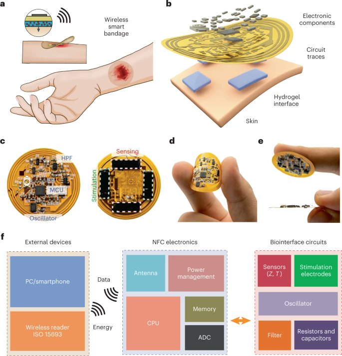 Wireless, closed-loop, smart bandage with integrated sensors and stimulators for advanced wound care and accelerated healing bit.ly/3EWLbca