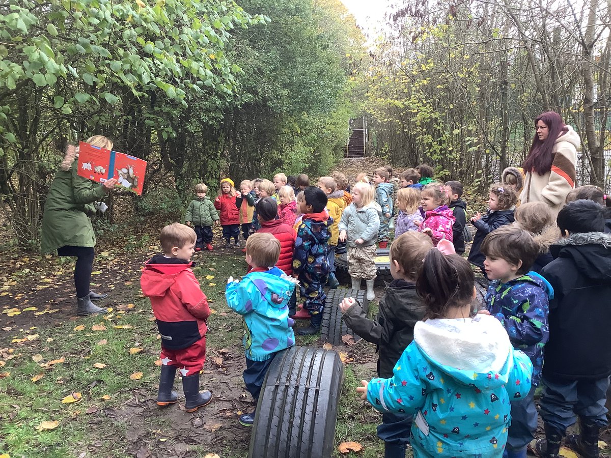 We took our learning outside this morning to retell our story of the week. the children had a great time acting out the story and repeating key phrases from the 3 Billy Goats Gruff. We then had a treasure hunt to find fairytale characters! <a href="/BrookburnP/">Brookburn Primary</a>