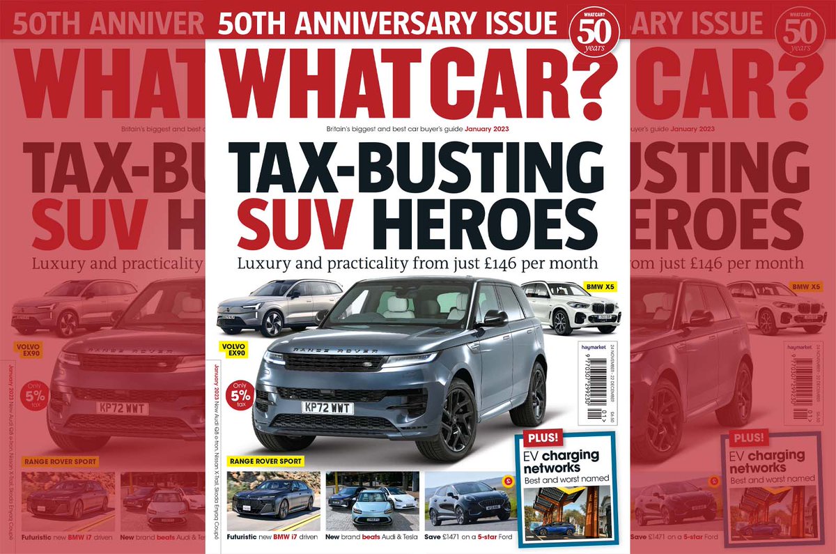 A new issue of What Car? magazine is in shops from today.

✅ 50th anniversary nostalgia
✅ New Range Rover Sport PHEV vs BMW X5
✅ Best and worst public charging networks named
✅ Reviews of all the latest models