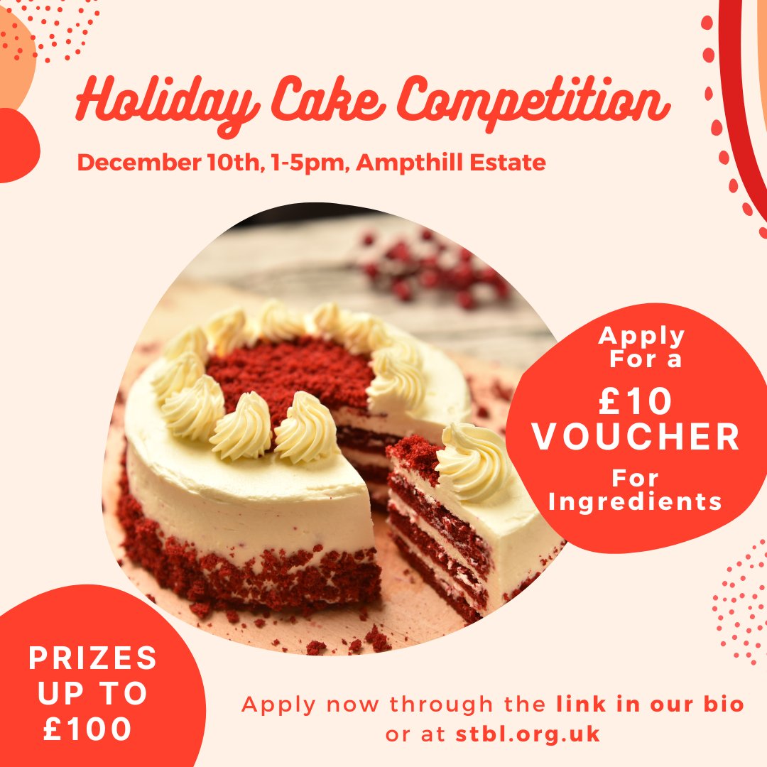 The second event we've got is a Winter Festival and Cake Competition at Ampthill Estate on December 10th. Interested in trying your hand at baking? Think you're the best baker in Somers Town? Apply to our fund for £10 to cover your ingredients!