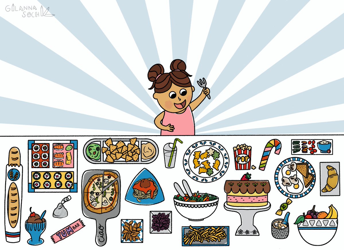 GilannaSoch's tweet photo. All the food.
Someone please help me choose a background!
#illustrationsforkids #inspiredbykids #girlillustration #illustrationjeunesse #foodillustrations https://t.co/rLw1JHoaZs