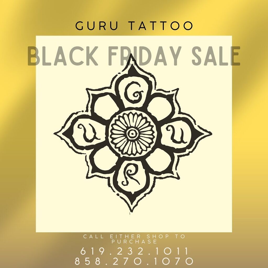gurutats's tweet photo. 🖤BLACK FRIDAY SALE 🖤

🤑FREE MERCH + FREE TATTOO MONEY 🤑

The perfect holiday gift for a loved one or yourself! 

$100-$250 Gift Certificate gets you a free Guru Tshirt + hat.

$300 Gift Certificate gets you a free Guru T-shirt and an amazing print by… https://t.co/2NTFMeB9JR https://t.co/TDH7ykxsR6