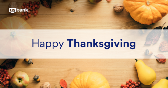 Happy Thanksgiving! May your celebration this year be full of peace, love, and joy!