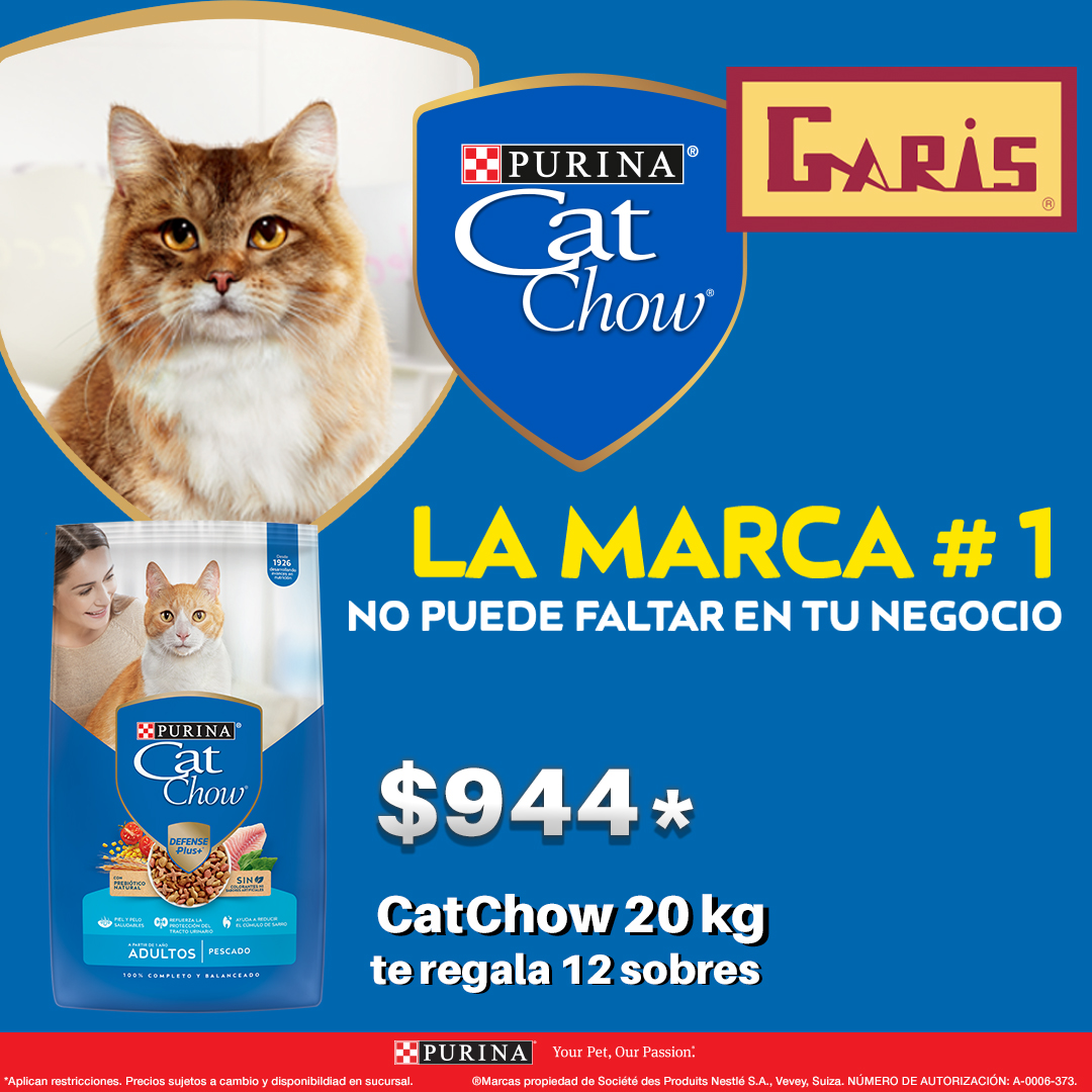 SCGaris's tweet photo. Purina Cat Chow ¡No puede faltar en tu negocio! 💙🐾
Encuentra en Garis la presentación ideal de #CatChow que necesitas para tu casa o negocio y aprovecha los precios especiales y promociones que tenemos para ti. ❤️✨
¡En tu casa o negocio, Garis te acompaña!
#soloEnGaris https://t.co/h3SNNEayCC