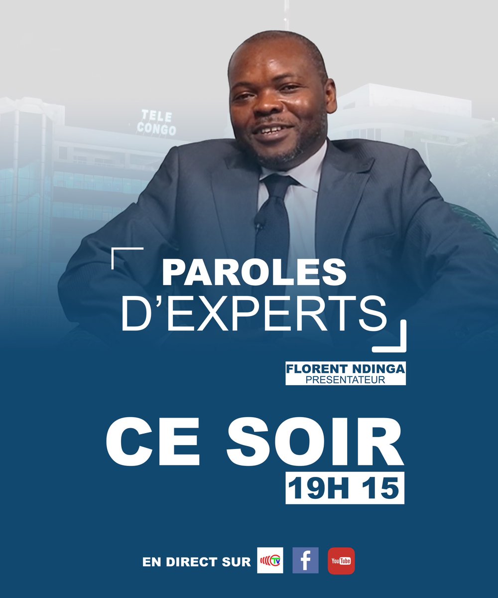 [PAROLES D’EXPERTS] à partir de 19h 15, sous le thème "les cryptomonnaies et la fiscalité", en direct sur #TeleCongo.