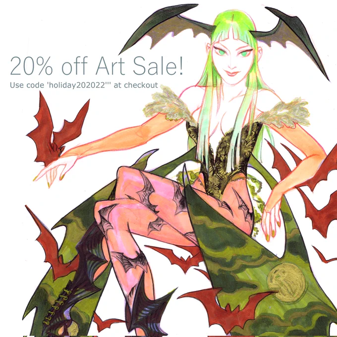 20% off sale on original art and artbooks. : code 'holiday202022''' at checkout 
