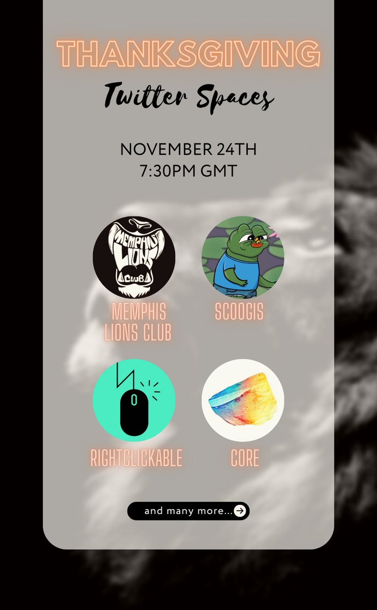 Get ready for a @COREnftproject x @rightclickable_ x <a href="/ScoogisNFT/">Scoogis (FROG WIF $PEEN)</a> #THORSDAY #Thanksgiving mega Spaces ! #LFG (set reminder on tweet above 👀👆👆👆)