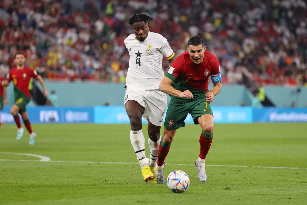 MujeebKaly1's tweet photo. You guys at @FIFAcom this is a shame of a penalty. 
Shameful

I can understand why Ghana would feel like World Cup injustice follows them around. First Suarez, then Ronaldo. https://t.co/mAt2F78SvG