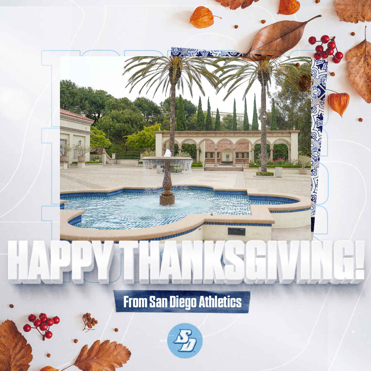 USDToreros's tweet photo. Thankful for our Torero family!

#HappyThanksgiving | #GoToreros https://t.co/5qcca9OJiy