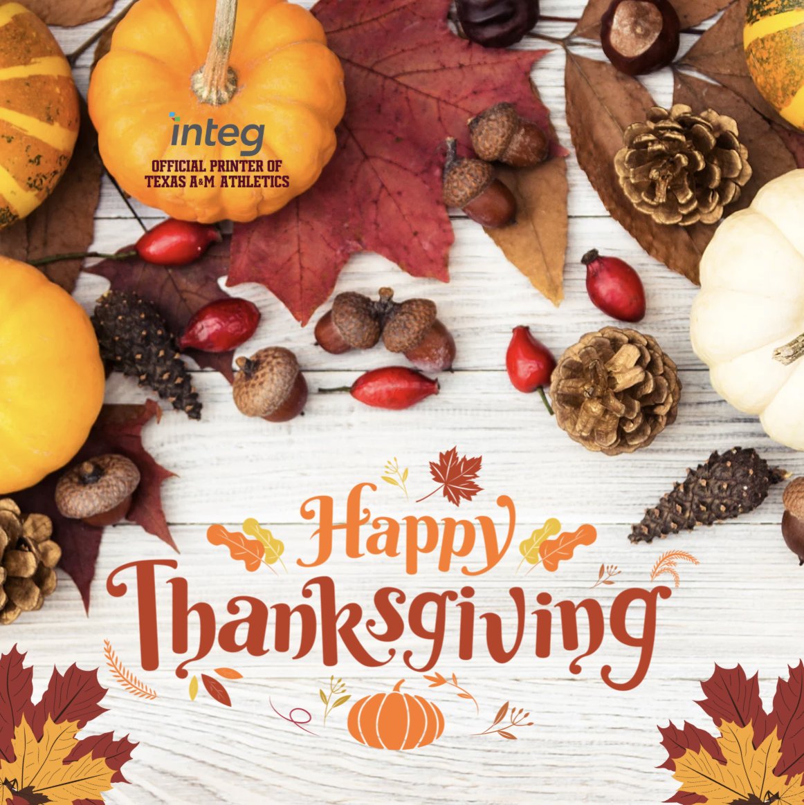 IntegBryan's tweet image. Happy Thanksgiving from the Integ Bryan team! 

We hope you enjoy your day with family and friends!