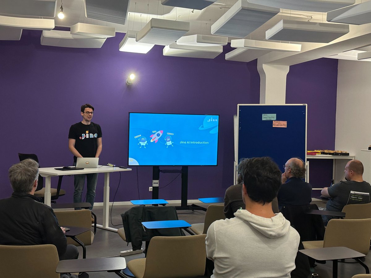 JinaAI_'s tweet photo. Jina AI is with #PyBerlin tonight to meet all the Python enthusiast community learning #PyScript together! 🤠 #Pythoncommunity https://t.co/xdWFhtSQPd