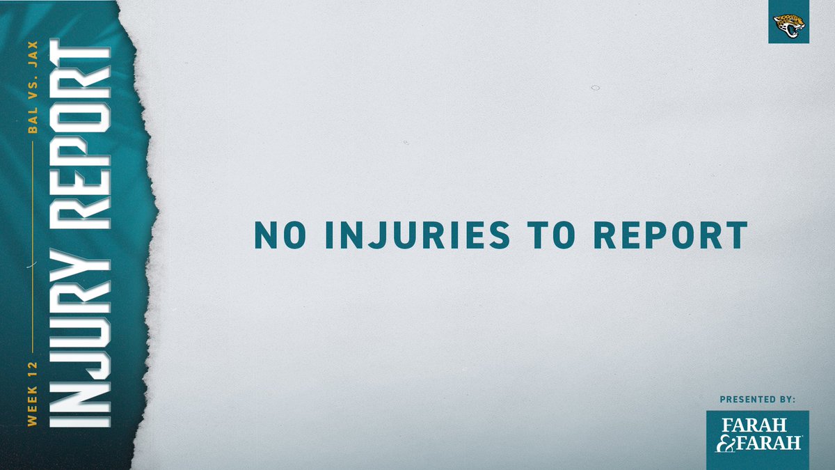 Jaguars's tweet photo. Thursday Injury Report https://t.co/OCSW07jxb4