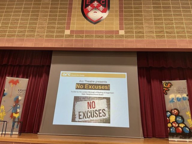 Natalie Smith (@natatarc) on Twitter photo Another great day with <a href="/arctheatre/">Arc Theatre</a>’s NO EXCUSES Healthy Relationships Programme funded by <a href="/lbbdcouncil/">Barking and Dagenham Council</a> Safer Neighbourhood Board.
Excellent Year 9 audiences at <a href="/EastburySchool/">Eastbury School</a>
“Absolutely fantastic! A must in all schools everywhere!”
Head of Year 9 Another great day with <a href="/arctheatre/">Arc Theatre</a>’s NO EXCUSES Healthy Relationships Programme funded by <a href="/lbbdcouncil/">Barking and Dagenham Council</a> Safer Neighbourhood Board.
Excellent Year 9 audiences at <a href="/EastburySchool/">Eastbury School</a>
“Absolutely fantastic! A must in all schools everywhere!”
Head of Year 9