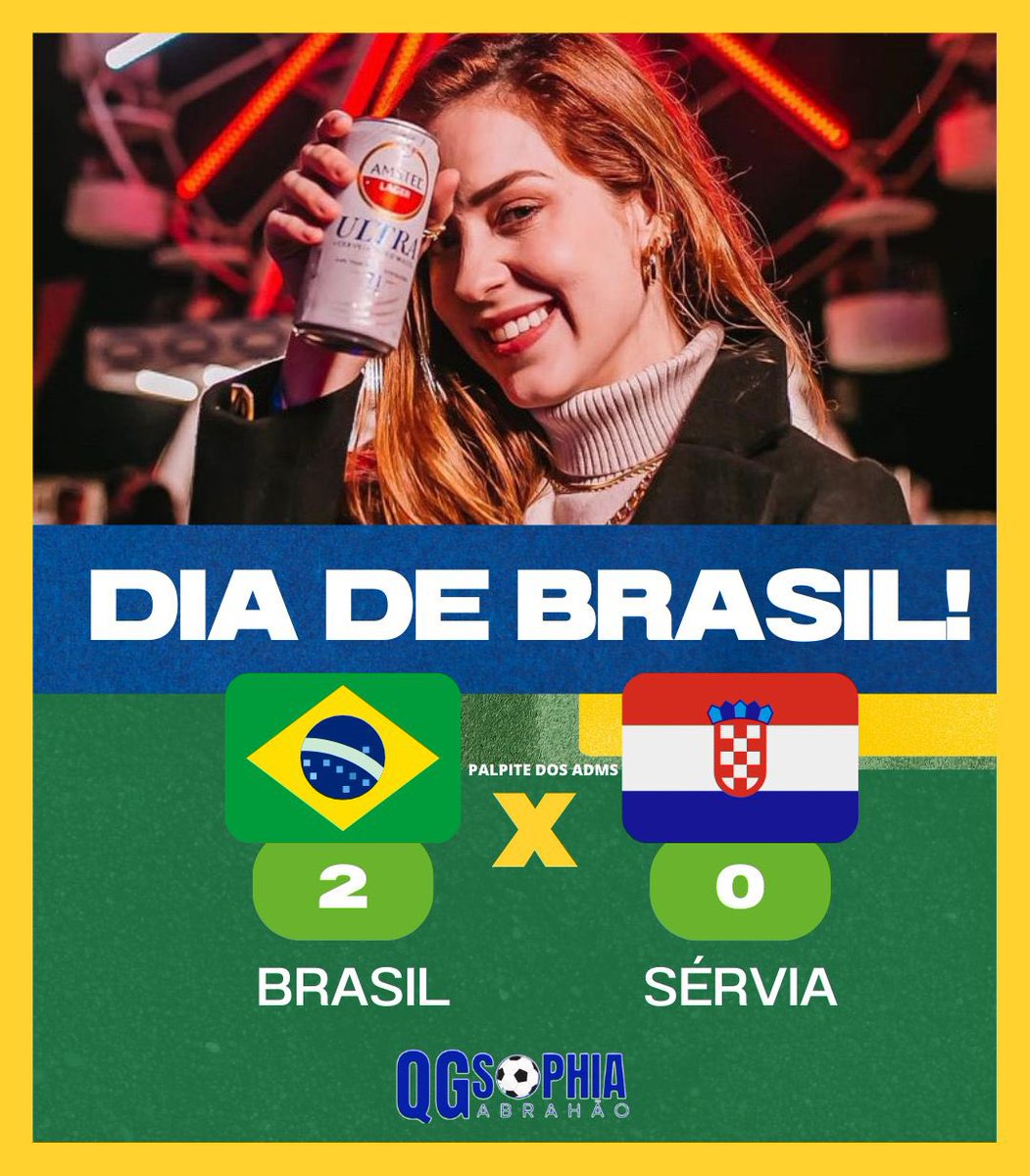 QGSophiaSA's tweet photo. PALPITE DOS ADMS! 🇧🇷

Daqui a pouco acontece o primeiro jogo da seleção do país do futebol e esse é o placar em que apostamos. Comentem aqui o de vocês 🥳 https://t.co/DeTlrjtqni