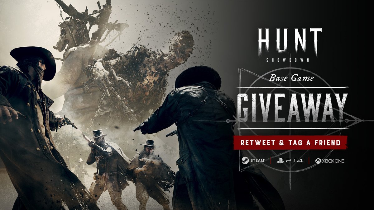 For every 100 Retweets we're giving away a Base Game Key on any platform! 🎁

✔️Follow us on Twitter
🔁Like &amp; RT this post
🙋Comment your platform &amp; tag a friend
➕ Bonus entry: Follow our Steam franchise page: tinyurl.com/HuntonSteam &amp; comment with a screenshot of it!