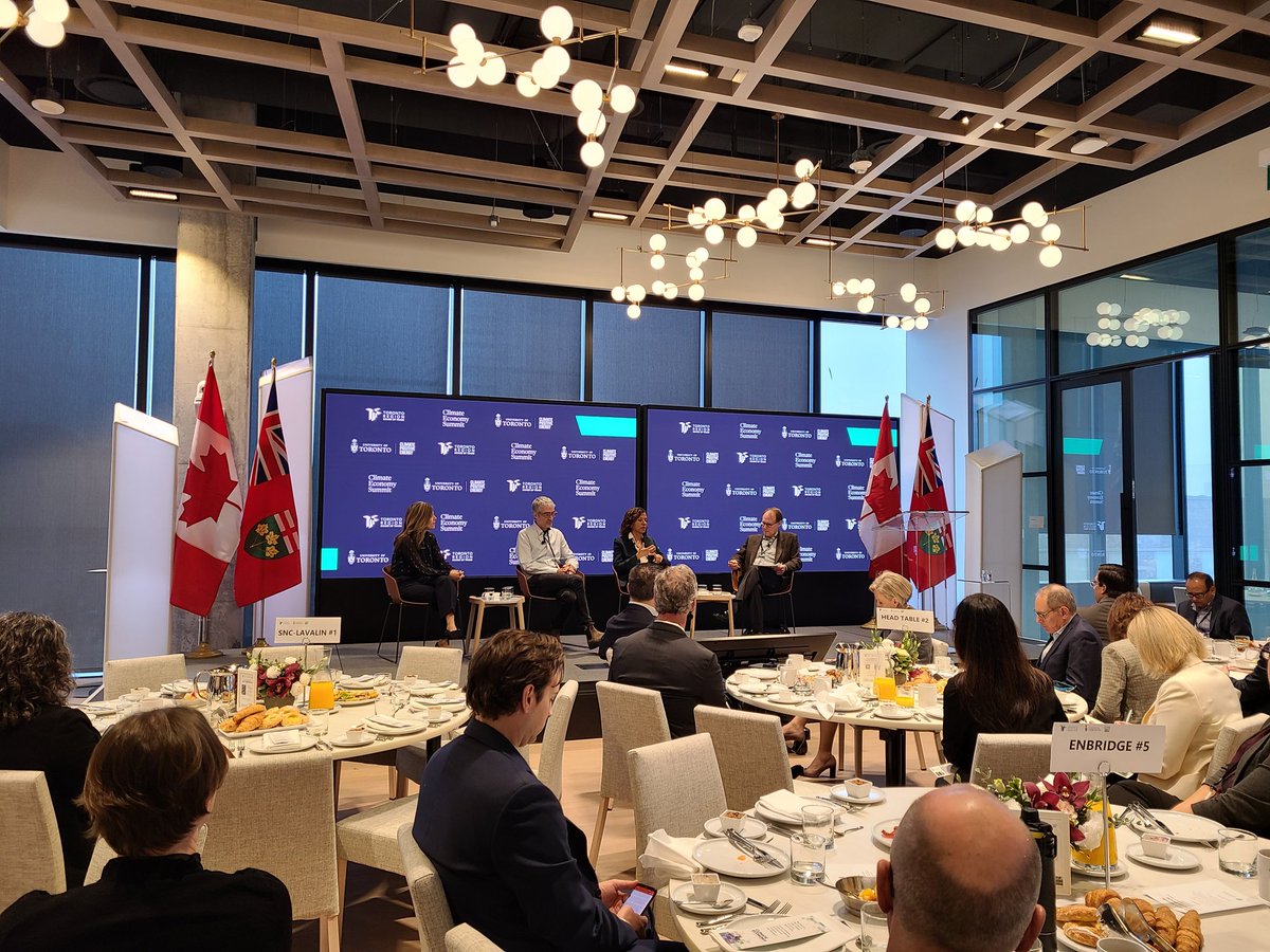 The inaugural Climate Economy Summit at <a href="/TorontoRBOT/">Toronto Region Board of Trade</a>: impressive speaker roster and a full room of leaders across industries shows Toronto's thought leadership role - and opportunity - in this vital, transformative field.