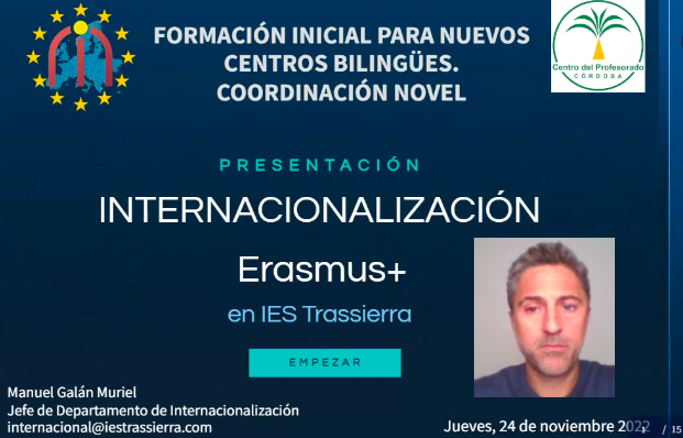 mtejederas1's tweet photo. Finaliza el curso provincial Formación Inicial para Nuevos Coordinadores Bilingües con la intervención de Leonor Martínez Serrano, experta en AICLE y buenas prácticas en centros sobre eTwinning y Erasmus+  
@cepcordoba @ceppriegomonti @ceppenarroya
 @Maitebaena22 https://t.co/j2QkfJfB79
