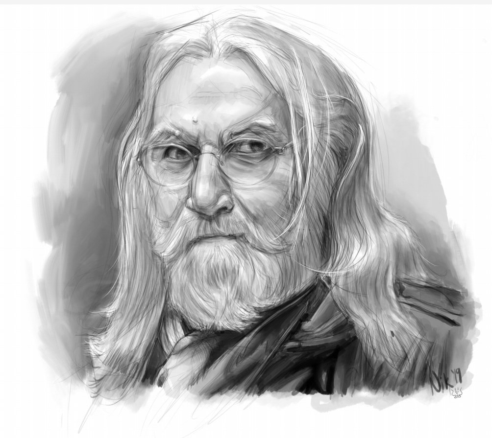 A sketch I did of the Big Yin a few years ago. #BillyConnolly