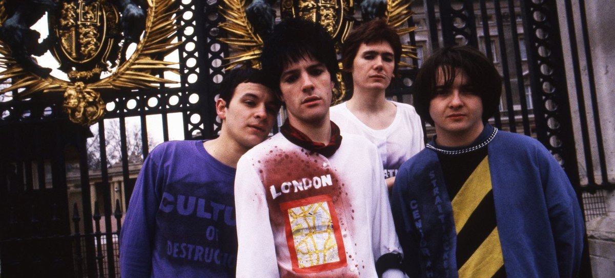 La formación completa de los Manic, Richey incluido. Martyn Goodacre • Getty Images