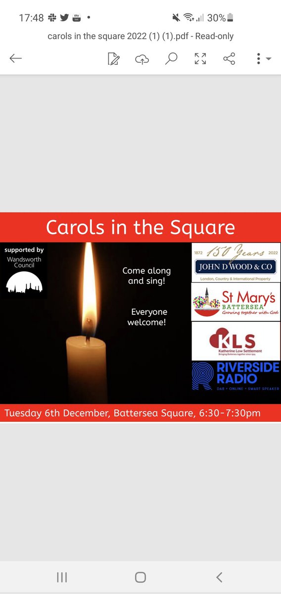 Come and join us for #carols in the square on Tuesday 6th December at 6.30pm when the lights will be turned.We have local choirs,a brass band and free hot chocolate for Children. Local business will be selling g hot refreshments and mulled wine #battersea #carolsinthesquare