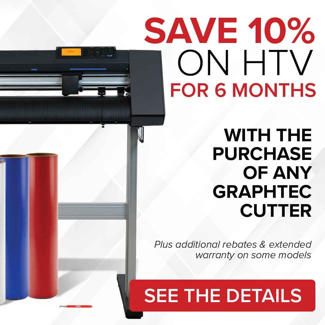 Black Friday &amp; Cyber Monday sales are ON! Snag huge deals on Graphtec vinyl cutters, including up to a $250 rebate and an additional warranty on select models, plus 10% off HTV for 6 months with the purchase of any Graphtec cutter! Details here: ecs.page.link/Se73c