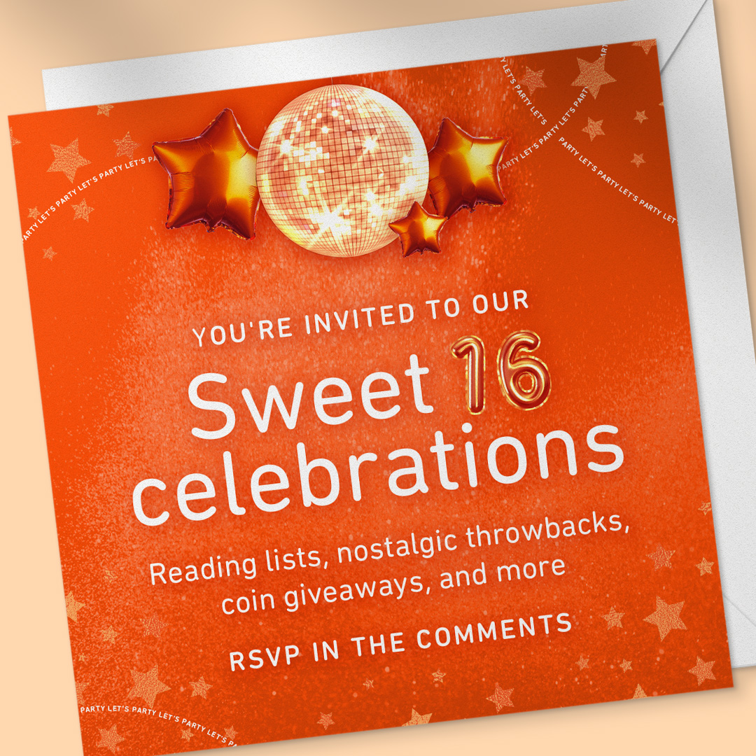 You're invited to #Wattpad's Sweet 16 celebrations! Join us in celebrating by diving into a nostalgic reading list, looking back at where we started, playing some party games, and even winning some coins to spend on your favorite stories! Stay tuned for more details 1️⃣6️⃣🎊