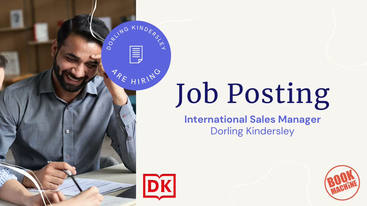BookMachine's tweet photo. 📢 New #publishingjob! @DK_Learning are hiring an International Sales Manager.
Build on your experience in the sales landscape of #educationalpublishing, to source new accounts and build on a previous portfolio.
Apply here by 1st Dec: https://t.co/z5GhXblT1e https://t.co/TLqcPAJsSW