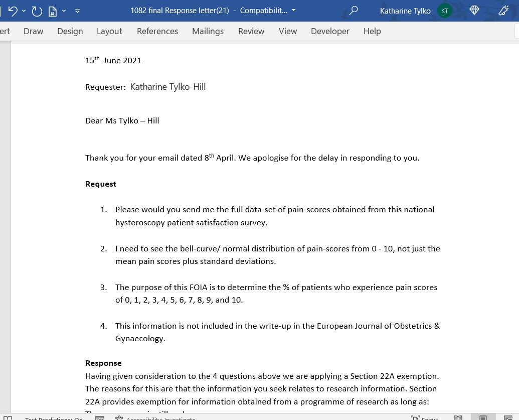 @CherryYoghurt77 Am so sorry.  It's all about saving the NHS money.  1 in 3 suffer severe pain during outpatient #hysteroscopy but most hospitals don't warn women of this in advance.  In fact many try to hide the true extent and severity of the pain.