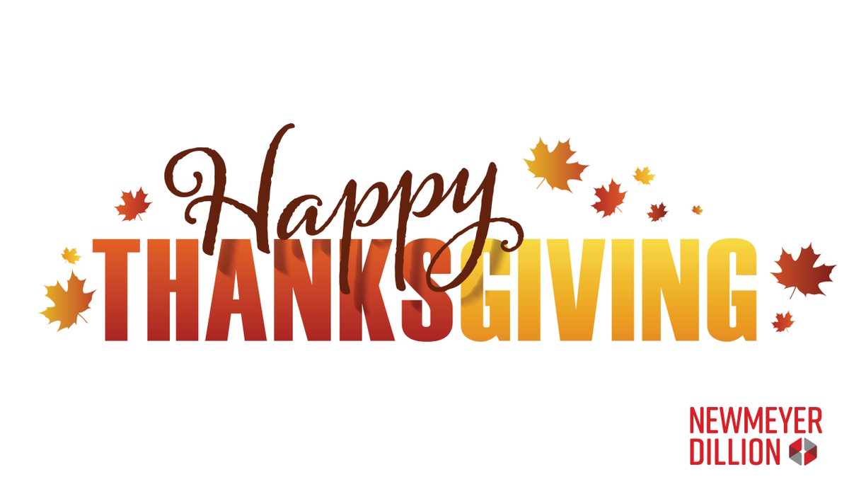 NandDLaw's tweet photo. Newmeyer Dillion is thankful to have wonderful clients, colleagues and friends like you! We wish everybody a happy #Thanksgiving! https://t.co/7STMKUh3rp