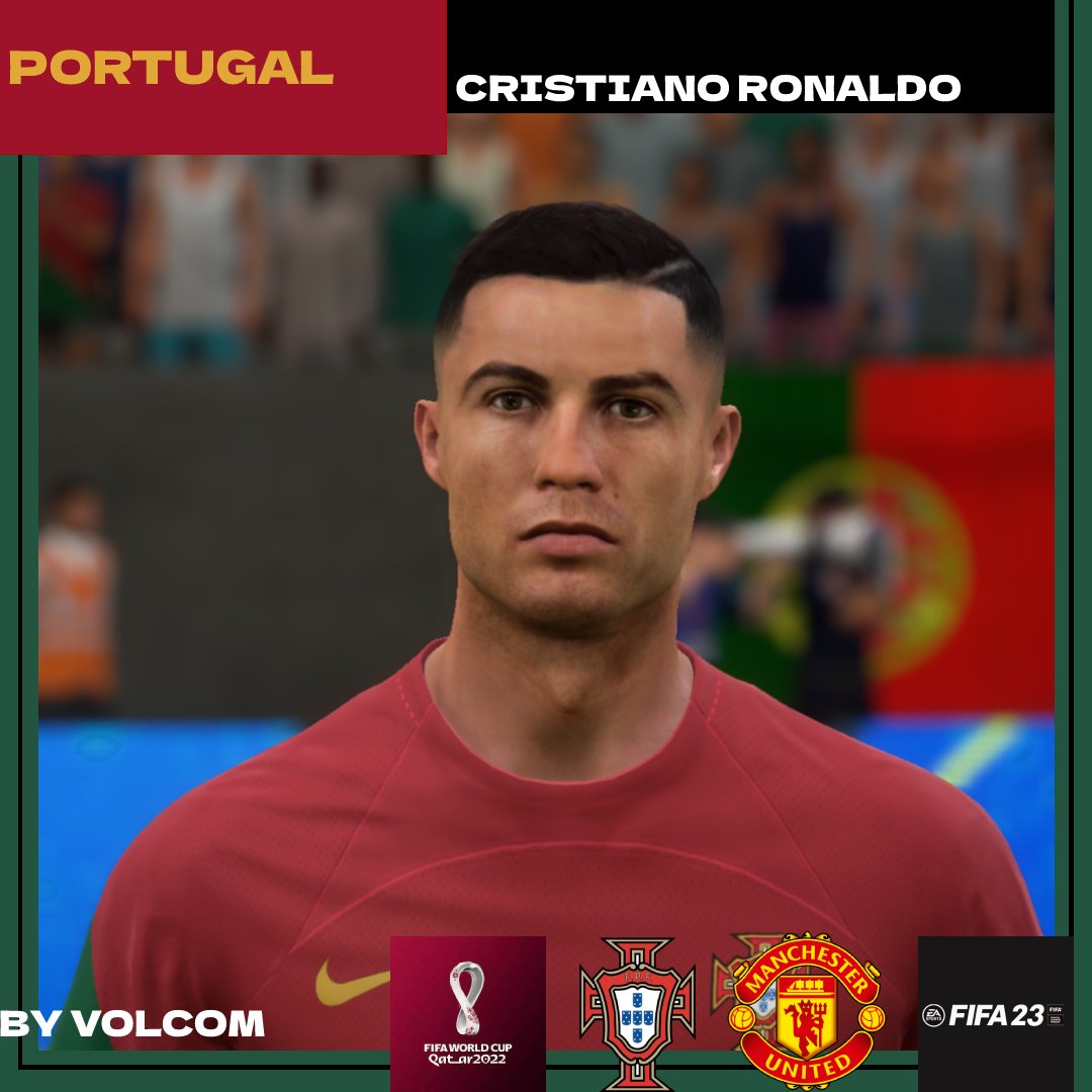 vollcom00's tweet photo. CRISTIANO RONALDO 🇵🇹WORLD CUP EDITION FACE
#WorldcupQatar2022 #Portugal #CristianoRonaldo #WorldCup #Ronaldo
for #FIFA22 https://t.co/So8PItJCOJ
for #FIFA23 
https://t.co/uthiW19lyB
free download !! https://t.co/SOJEexz7dK