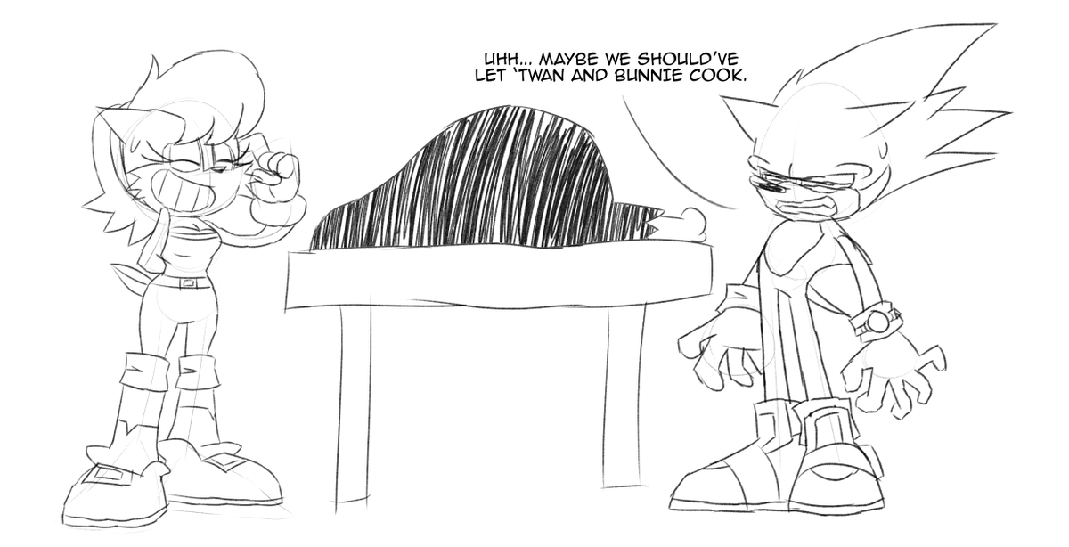 SatFFOfficial's tweet photo. Happy Thanksgiving for those in America!

Seems like the Freedom Fighters' meal is a bit...overcooked.

#Sonic #SEGA #SonicTheHedgehog #SonicAndTheFreedomFighters #SallyAcorn #Thanksgiving #Thanksgiving2022 #Sonicfanseries #Sonicfanart https://t.co/Ycb7cALD7i