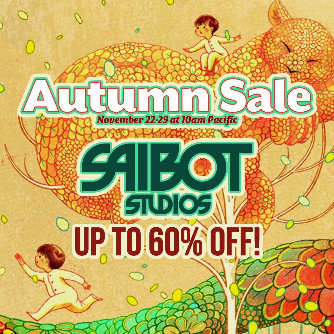 🍂 STEAM AUTUMN SALE STARTED! 💸 All our games are discounted: ⛩️ @DoorwaysGame Saga: 60% OFF! 💥 @HellboundGame Game & DLC: 50% OFF! 🖤 @TheBlackHeartVg Game & OST: 33% OFF! Link to the stores: saibotstudios.com Pls RT! Thank you 🙌 #indiegames #gamedev #pcgames #UE4