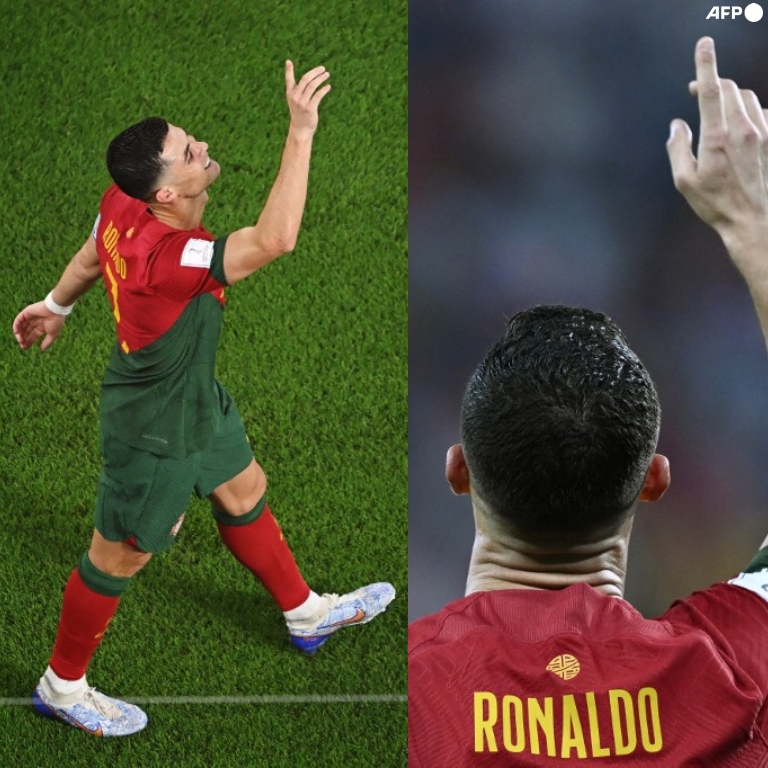 InvictosSomos's tweet photo. Y sí, Cristiano Ronaldo le dedicó el gol del récord mundialista a su pequeño hijo Ángel. DEDICATORIA HASTA EL CIELO. https://t.co/C82WRMlKTz