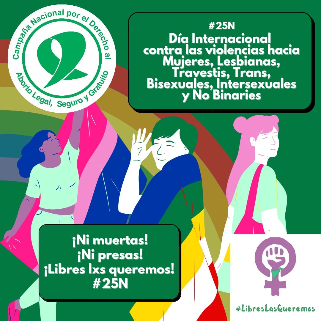 #25N
💜Día Internacional Contra la violencia hacia Mujeres, Lesbianas, Travestis, Trans, Bisexuales, Intersexuales e Identidades No Binarias