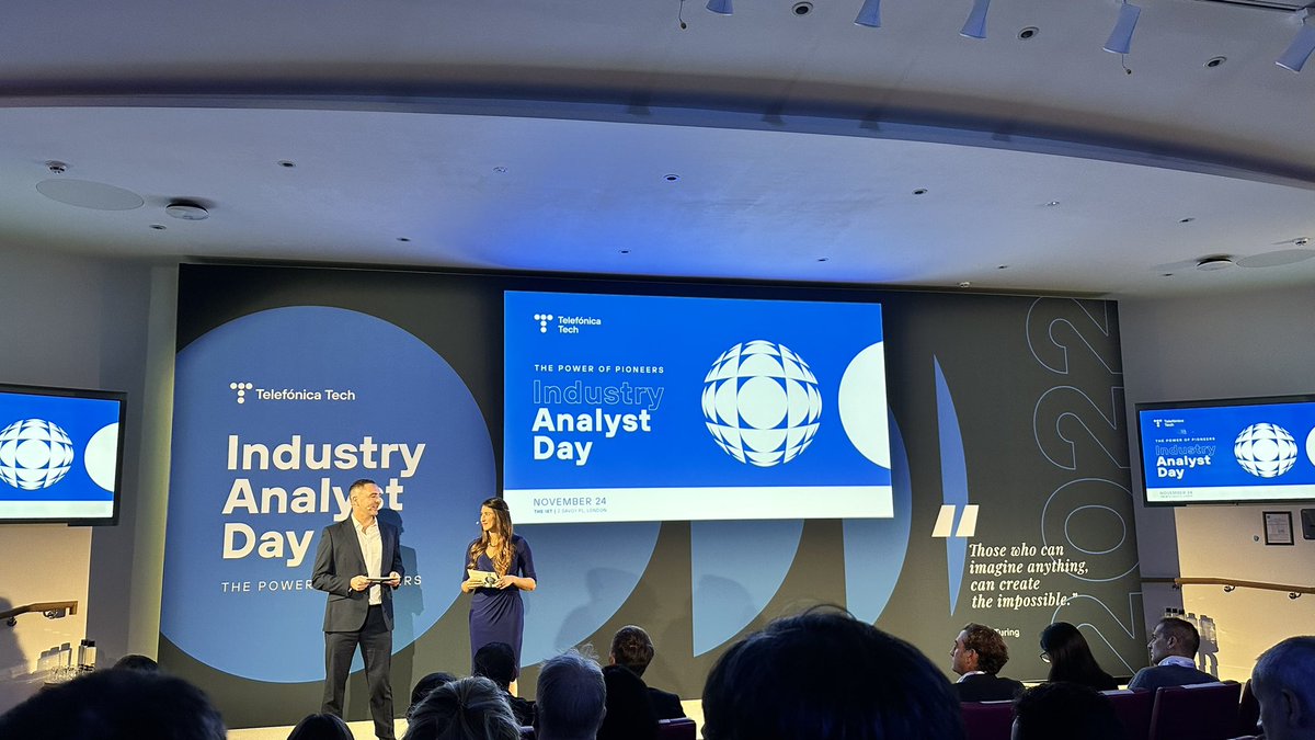 christpatsi's tweet photo. Telefonica Industry Analyst Day comes to an end. Lots of interesting sessions from customers and partners, all about Telefonica Tech, the digital technologies (B2B) branch of the telco that’s growing and growing. #TIAD22 #Telefonica #TelefonicaTech https://t.co/geVAFvmQko