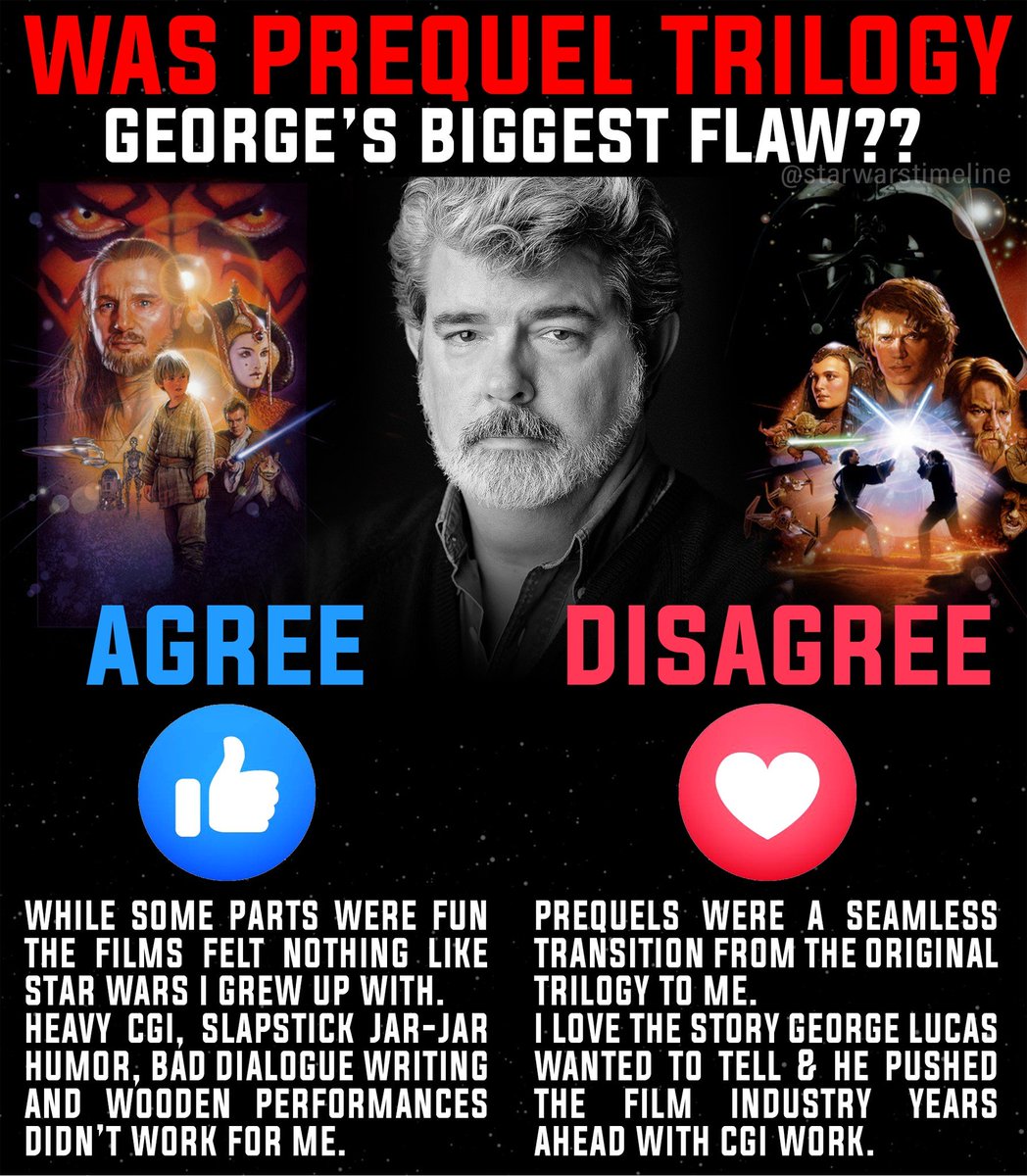 Let's hear it #StarWars fans. If you're OG fan or grew up with PT, I'd like all opinions.
@GenuineChitChat @StarWarsonHigh @PartyboatDave @Andy_Review  @RVN1207 @ExploredWars @SW_HighRepublic 
#PrequelTrilogy #GeorgeLucas #PhantomMenace #AttackoftheClones #RevengeoftheSith