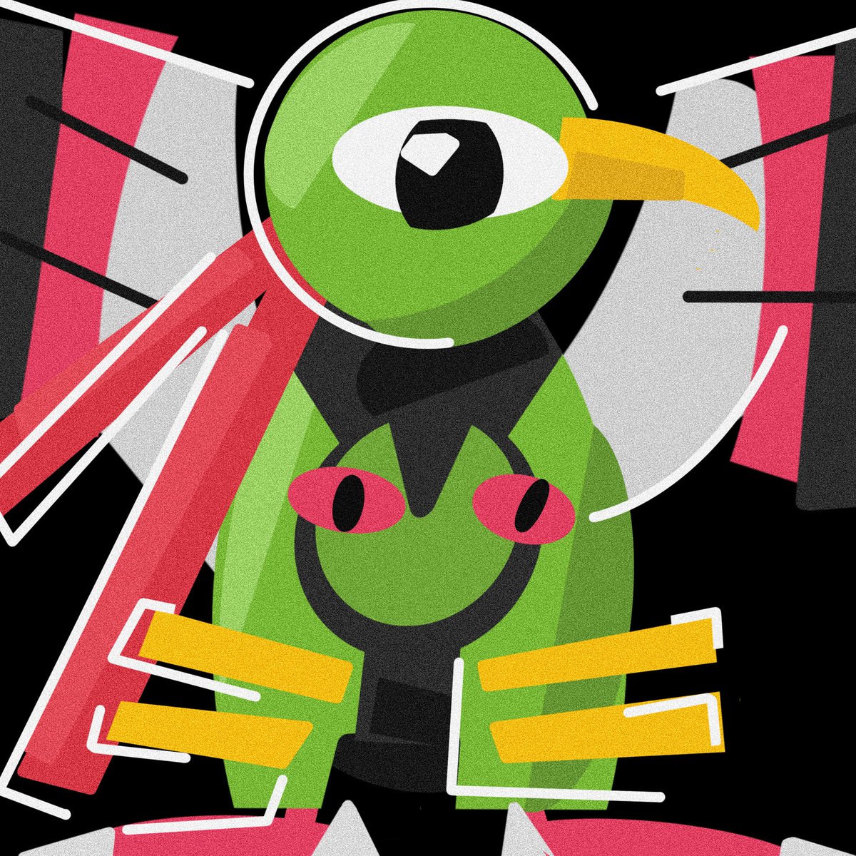 511arts's tweet photo. #AbstractAlphabet Day 24 - X - Xatu - I really wanted to make Xerneas work for this letter but their thin shapes just weren’t working as a composition. Only 3 to pick from for X..if you count the ultra beast and I really wasn’t keen on that fella! #Abstract #Pokemon #Fanart https://t.co/fnrNO5ZYG3