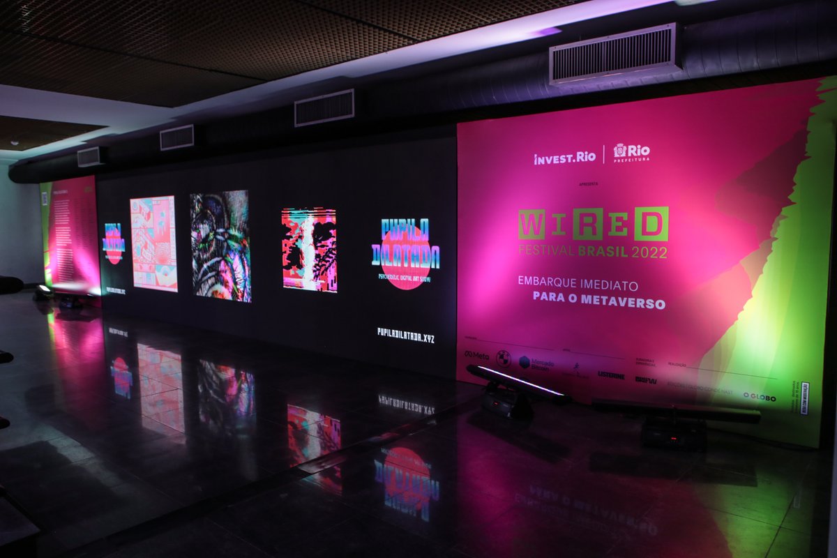Nosso time participou de um bate-papo com o <a href="/museuXYZ/">museu.xyz</a> <a href="/X1M4/">Só a Cópia Salva</a> e <a href="/OttisOts/">Ottis</a> no Festival Brasil 2022 da <a href="/WIRED/">WIRED</a> e <a href="/br_ifw/">BRIFW - Brazil Immersive Fashion Week</a>. Tb tivemos uma exibição das artes da Pupila Dilatada 3 em um painel de LED na entrada do evento :) nosso agradecimento!