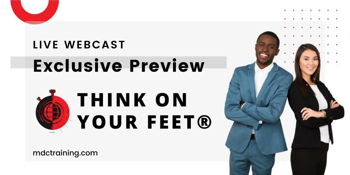 CommunicateGuru's tweet photo. If you have not already, be sure to register for our upcoming free Think on Your Feet® Live Webcast!

Empower your team with a system for analyzing, organizing, and proposing ideas FAST in any situation.

Click here to register: https://t.co/0vgz2ft3Rv https://t.co/8dujJFWPLb