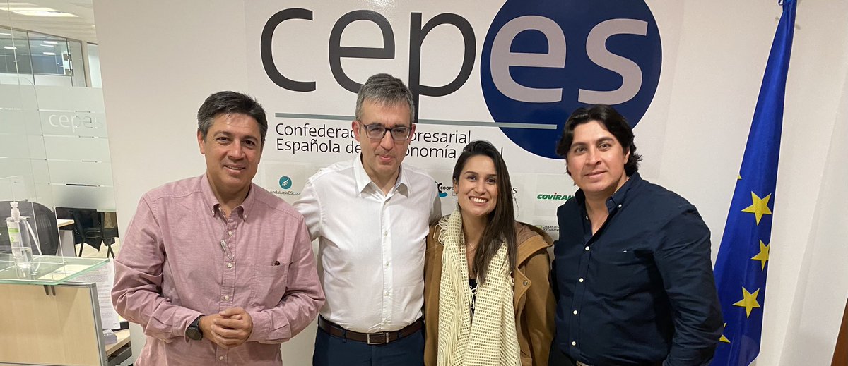 buzondeuri's tweet photo. En la vibrante ciudad de #Madrid seguimos los pasos de la internacionalización del conocimiento. Con @spheramundus y @UCooperativaCol visitamos @CEPES2 Confederación Española de Economía Social. Proyectos más allá de las fronteras.  @daironsz https://t.co/MkM1aNpVNg