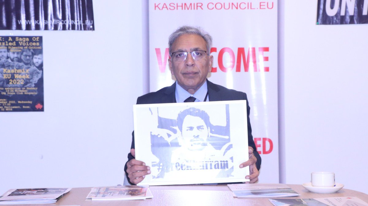 rsyed75's tweet photo. KashmirCouncil EU  joining the global call for the immediate and unconditional  release of Kashmiri Human rights defender #KhurramParvez✊and others in Indian jails who’s crime is defending the humanRights it is a dangerous precedent. #FreeKhurramParvez @FreeKhurram2021 @eu_eeas https://t.co/7HAvzuCHcF