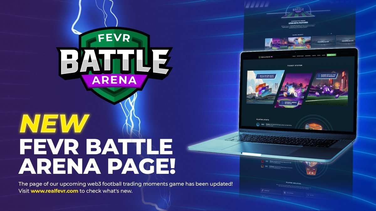 Have you checked our 🆕 FEVR Battle Arena page yet?

That's where you will understand how the game works before being able to Play-and-(L)earn during the Open Beta Stage 🔥

Do not enter the arena unprepared 👀

Take a quick look 👇
realfevr.com/fevr-battle-ar…